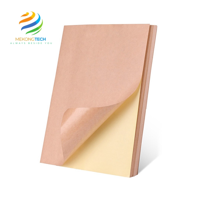 Giấy in decal, tem nhãn khổ A4 da bò